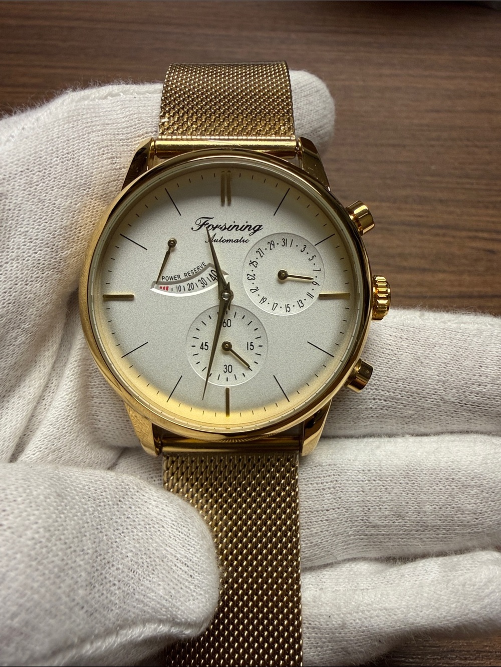 Gold Mesh Automatic Men's Watch - Gold Dial